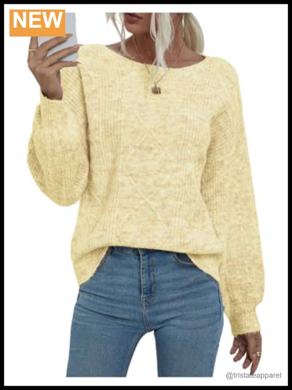Women's Cable Knit Pullover Sweater Boat Neck Long Sleeve Acrylic Blend Jumper